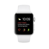 Renewed Apple Watch Series 2, 42mm Silver Aluminum Case with White Sport Band