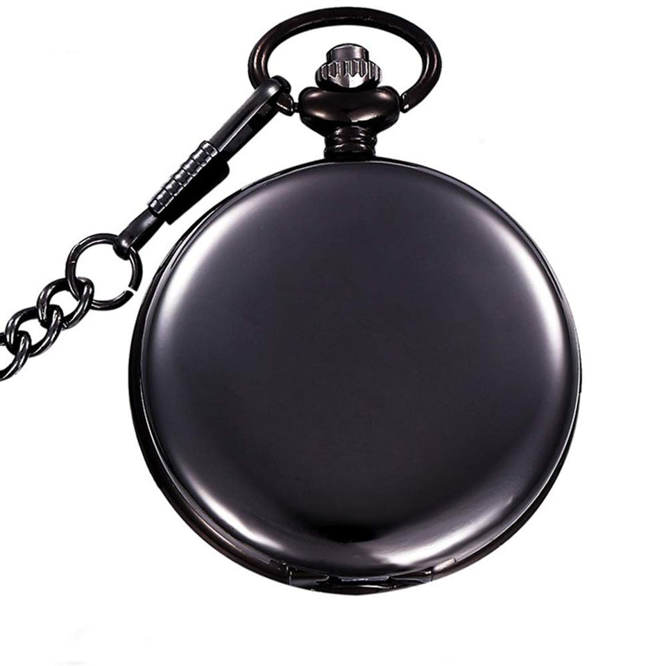 LYMFHCH Classic Smooth and Spider Web Hollow Vintage Quartz Pocket Watch, Arabic Numerals Scale Mens Womens Watch with Chain Xmas Fathers Day Gift