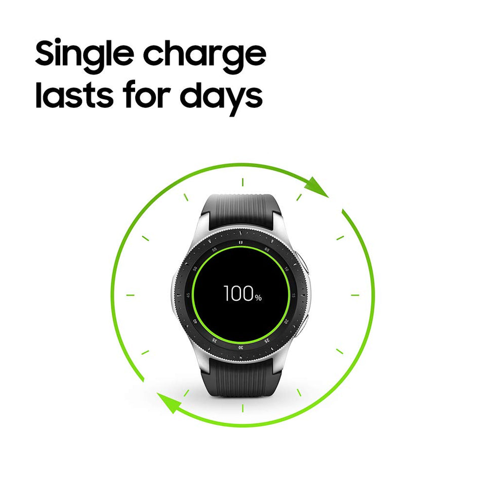 Samsung Galaxy Watch (46mm) Silver (Bluetooth), SM-R800NZSAXAR – US Version with Warranty