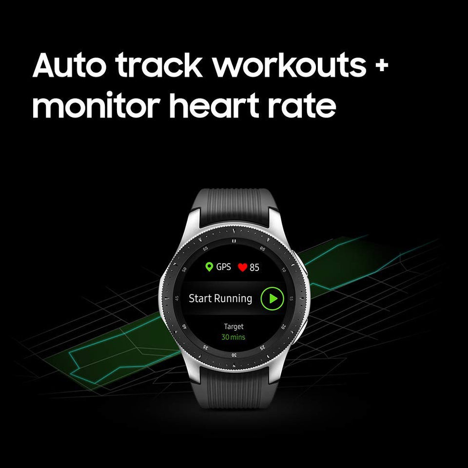 Samsung Galaxy Watch (46mm) Silver (Bluetooth), SM-R800NZSAXAR – US Version with Warranty