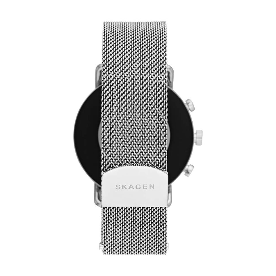 Skagen Connected Falster 2 Stainless Steel Magnetic Mesh Touchscreen Smartwatch with Heart Rate, GPS, NFC, and Smartphone Notifications