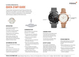 Fossil Men's Grant Stainless Steel and Leather Hybrid Smartwatch