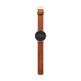 Skagen Connected Falster 2 Stainless Steel and Leather Touchscreen Smartwatch with Heart Rate, GPS, NFC, and Smartphone Notifications