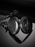 Dad Gift from Daughter to Father Engraved Pocket Watch - No Matter How Much Time Passes, I Will Always Be Your Little Girl (Black)