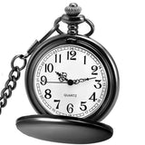 LYMFHCH Classic Smooth and Spider Web Hollow Vintage Quartz Pocket Watch, Arabic Numerals Scale Mens Womens Watch with Chain Xmas Fathers Day Gift