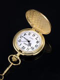 Mudder Vintage Stainless Steel Quartz Pocket Watch Chain