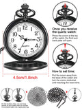 Dad Gift from Daughter to Father Engraved Pocket Watch - No Matter How Much Time Passes, I Will Always Be Your Little Girl (Black)