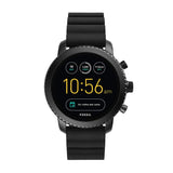 Fossil Q Men's Gen 3 Explorist Stainless Steel and Silicone Smartwatch, Color: Black (Model: FTW4005)