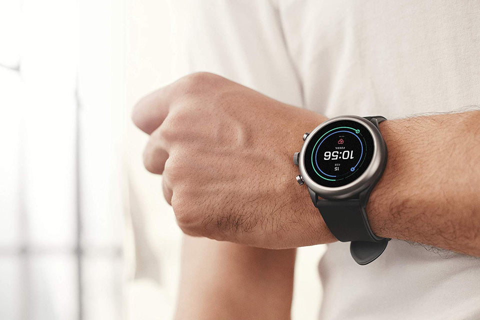 Fossil Men's Gen 4 Sport Metal and Silicone Touchscreen Smartwatch with Heart Rate, GPS, NFC, and Smartphone Notifications
