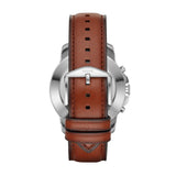 Fossil Men's Grant Stainless Steel and Leather Hybrid Smartwatch