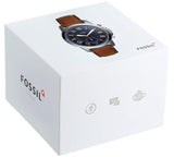 Fossil Men's Grant Stainless Steel and Leather Hybrid Smartwatch