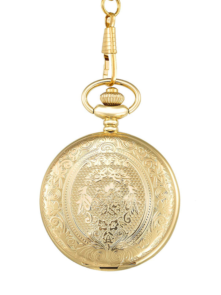 Mudder Vintage Stainless Steel Quartz Pocket Watch Chain