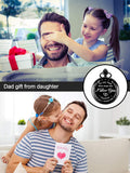 Dad Gift from Daughter to Father Engraved Pocket Watch - No Matter How Much Time Passes, I Will Always Be Your Little Girl (Black)
