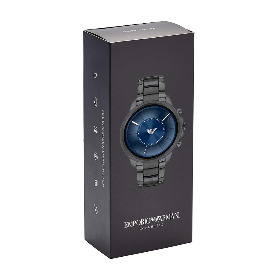 Emporio Armani Men's Smartwatch, Gunmetal Stainless Steel, ART5005
