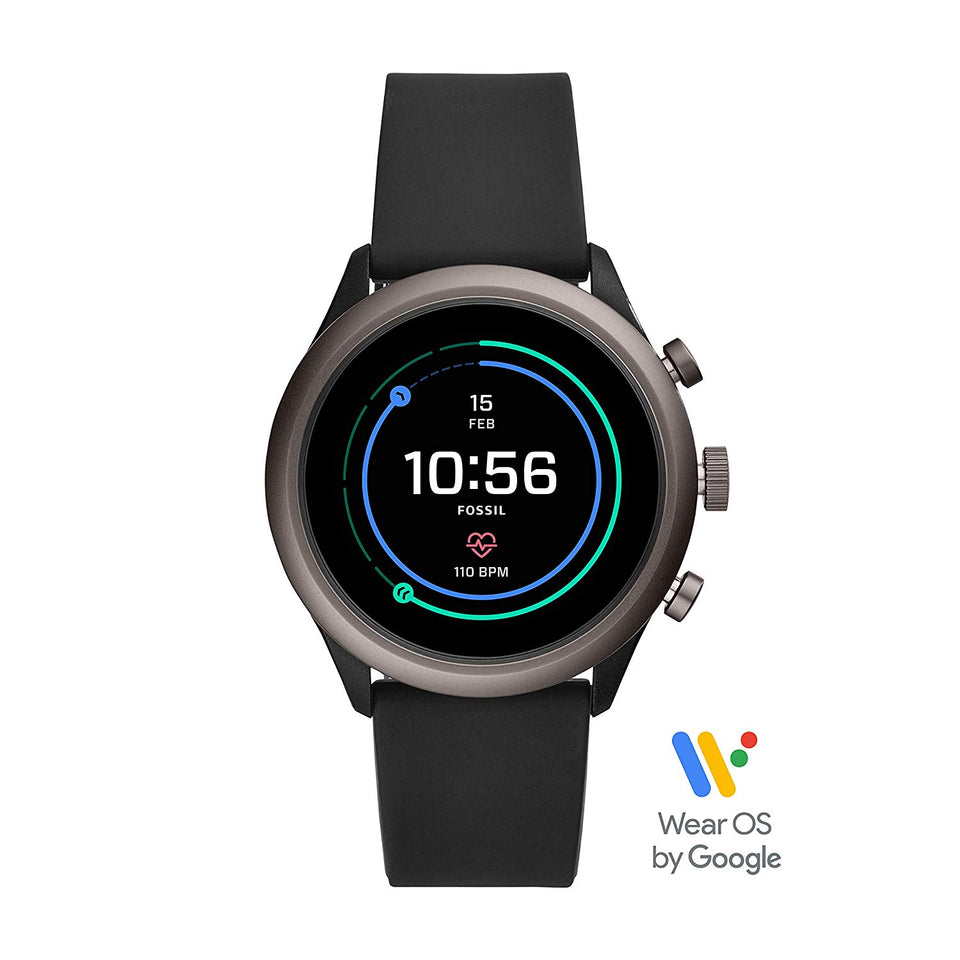 Fossil Men's Gen 4 Sport Metal and Silicone Touchscreen Smartwatch with Heart Rate, GPS, NFC, and Smartphone Notifications