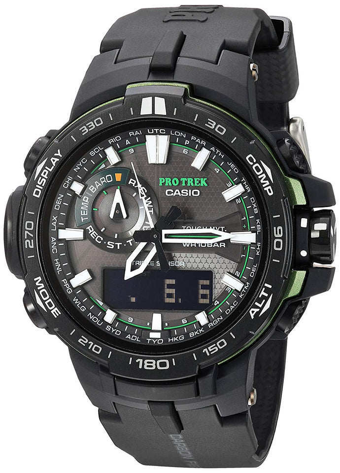 Casio Men's Pro Trek PRW-6000Y-1ACR Solar Powered Black Analog-Digital Sport Watch